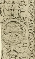 An illustration from Catalogue of the ivory carvings of the Christian era with examples of Mohammedan art and carvings in bone in the Department of British and Mediaeval Antiquities and Ethnography of the British Museum (1909)