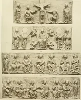 An illustration from Catalogue of the ivory carvings of the Christian era with examples of Mohammedan art and carvings in bone in the Department of British and Mediaeval Antiquities and Ethnography of the British Museum (1909)