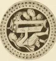 An illustration from Catalogue of the ivory carvings of the Christian era with examples of Mohammedan art and carvings in bone in the Department of British and Mediaeval Antiquities and Ethnography of the British Museum (1909)