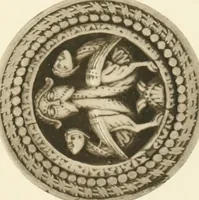 An illustration from Catalogue of the ivory carvings of the Christian era with examples of Mohammedan art and carvings in bone in the Department of British and Mediaeval Antiquities and Ethnography of the British Museum (1909)