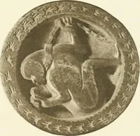 An illustration from Catalogue of the ivory carvings of the Christian era with examples of Mohammedan art and carvings in bone in the Department of British and Mediaeval Antiquities and Ethnography of the British Museum (1909)