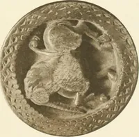 An illustration from Catalogue of the ivory carvings of the Christian era with examples of Mohammedan art and carvings in bone in the Department of British and Mediaeval Antiquities and Ethnography of the British Museum (1909)