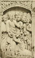An illustration from Catalogue of the ivory carvings of the Christian era with examples of Mohammedan art and carvings in bone in the Department of British and Mediaeval Antiquities and Ethnography of the British Museum (1909)