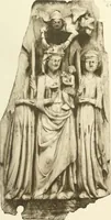 An illustration from Catalogue of the ivory carvings of the Christian era with examples of Mohammedan art and carvings in bone in the Department of British and Mediaeval Antiquities and Ethnography of the British Museum (1909)