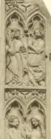 An illustration from Catalogue of the ivory carvings of the Christian era with examples of Mohammedan art and carvings in bone in the Department of British and Mediaeval Antiquities and Ethnography of the British Museum (1909)