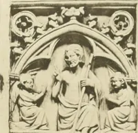 An illustration from Catalogue of the ivory carvings of the Christian era with examples of Mohammedan art and carvings in bone in the Department of British and Mediaeval Antiquities and Ethnography of the British Museum (1909)