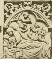 An illustration from Catalogue of the ivory carvings of the Christian era with examples of Mohammedan art and carvings in bone in the Department of British and Mediaeval Antiquities and Ethnography of the British Museum (1909)
