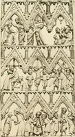 An illustration from Catalogue of the ivory carvings of the Christian era with examples of Mohammedan art and carvings in bone in the Department of British and Mediaeval Antiquities and Ethnography of the British Museum (1909)