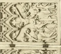 An illustration from Catalogue of the ivory carvings of the Christian era with examples of Mohammedan art and carvings in bone in the Department of British and Mediaeval Antiquities and Ethnography of the British Museum (1909)