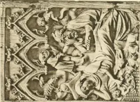 An illustration from Catalogue of the ivory carvings of the Christian era with examples of Mohammedan art and carvings in bone in the Department of British and Mediaeval Antiquities and Ethnography of the British Museum (1909)