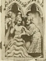 An illustration from Catalogue of the ivory carvings of the Christian era with examples of Mohammedan art and carvings in bone in the Department of British and Mediaeval Antiquities and Ethnography of the British Museum (1909)