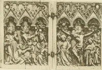 An illustration from Catalogue of the ivory carvings of the Christian era with examples of Mohammedan art and carvings in bone in the Department of British and Mediaeval Antiquities and Ethnography of the British Museum (1909)