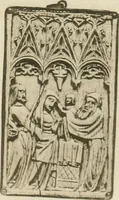 An illustration from Catalogue of the ivory carvings of the Christian era with examples of Mohammedan art and carvings in bone in the Department of British and Mediaeval Antiquities and Ethnography of the British Museum (1909)