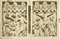 An illustration from Catalogue of the ivory carvings of the Christian era with examples of Mohammedan art and carvings in bone in the Department of British and Mediaeval Antiquities and Ethnography of the British Museum (1909)