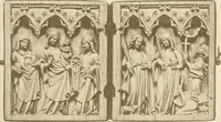 An illustration from Catalogue of the ivory carvings of the Christian era with examples of Mohammedan art and carvings in bone in the Department of British and Mediaeval Antiquities and Ethnography of the British Museum (1909)