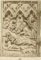 An illustration from Catalogue of the ivory carvings of the Christian era with examples of Mohammedan art and carvings in bone in the Department of British and Mediaeval Antiquities and Ethnography of the British Museum (1909)