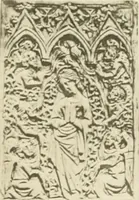 An illustration from Catalogue of the ivory carvings of the Christian era with examples of Mohammedan art and carvings in bone in the Department of British and Mediaeval Antiquities and Ethnography of the British Museum (1909)