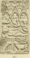 An illustration from Catalogue of the ivory carvings of the Christian era with examples of Mohammedan art and carvings in bone in the Department of British and Mediaeval Antiquities and Ethnography of the British Museum (1909)