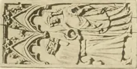 An illustration from Catalogue of the ivory carvings of the Christian era with examples of Mohammedan art and carvings in bone in the Department of British and Mediaeval Antiquities and Ethnography of the British Museum (1909)