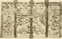 An illustration from Catalogue of the ivory carvings of the Christian era with examples of Mohammedan art and carvings in bone in the Department of British and Mediaeval Antiquities and Ethnography of the British Museum (1909)