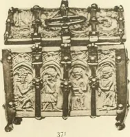 An illustration from Catalogue of the ivory carvings of the Christian era with examples of Mohammedan art and carvings in bone in the Department of British and Mediaeval Antiquities and Ethnography of the British Museum (1909)
