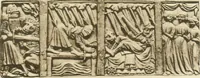 An illustration from Catalogue of the ivory carvings of the Christian era with examples of Mohammedan art and carvings in bone in the Department of British and Mediaeval Antiquities and Ethnography of the British Museum (1909)