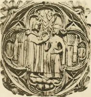An illustration from Catalogue of the ivory carvings of the Christian era with examples of Mohammedan art and carvings in bone in the Department of British and Mediaeval Antiquities and Ethnography of the British Museum (1909)