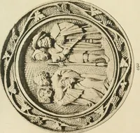 An illustration from Catalogue of the ivory carvings of the Christian era with examples of Mohammedan art and carvings in bone in the Department of British and Mediaeval Antiquities and Ethnography of the British Museum (1909)