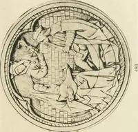 An illustration from Catalogue of the ivory carvings of the Christian era with examples of Mohammedan art and carvings in bone in the Department of British and Mediaeval Antiquities and Ethnography of the British Museum (1909)