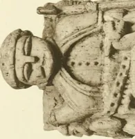 An illustration from Catalogue of the ivory carvings of the Christian era with examples of Mohammedan art and carvings in bone in the Department of British and Mediaeval Antiquities and Ethnography of the British Museum (1909)