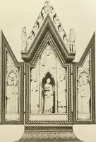 An illustration from Catalogue of the ivory carvings of the Christian era with examples of Mohammedan art and carvings in bone in the Department of British and Mediaeval Antiquities and Ethnography of the British Museum (1909)
