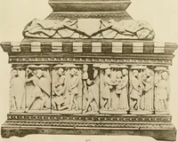 An illustration from Catalogue of the ivory carvings of the Christian era with examples of Mohammedan art and carvings in bone in the Department of British and Mediaeval Antiquities and Ethnography of the British Museum (1909)