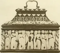 An illustration from Catalogue of the ivory carvings of the Christian era with examples of Mohammedan art and carvings in bone in the Department of British and Mediaeval Antiquities and Ethnography of the British Museum (1909)