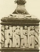 An illustration from Catalogue of the ivory carvings of the Christian era with examples of Mohammedan art and carvings in bone in the Department of British and Mediaeval Antiquities and Ethnography of the British Museum (1909)