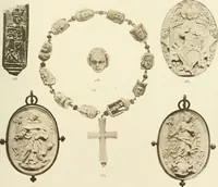 An illustration from Catalogue of the ivory carvings of the Christian era with examples of Mohammedan art and carvings in bone in the Department of British and Mediaeval Antiquities and Ethnography of the British Museum (1909)
