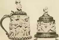 An illustration from Catalogue of the ivory carvings of the Christian era with examples of Mohammedan art and carvings in bone in the Department of British and Mediaeval Antiquities and Ethnography of the British Museum (1909)