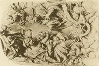 An illustration from Catalogue of the ivory carvings of the Christian era with examples of Mohammedan art and carvings in bone in the Department of British and Mediaeval Antiquities and Ethnography of the British Museum (1909)