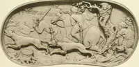 An illustration from Catalogue of the ivory carvings of the Christian era with examples of Mohammedan art and carvings in bone in the Department of British and Mediaeval Antiquities and Ethnography of the British Museum (1909)