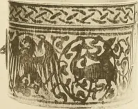 An illustration from Catalogue of the ivory carvings of the Christian era with examples of Mohammedan art and carvings in bone in the Department of British and Mediaeval Antiquities and Ethnography of the British Museum (1909)