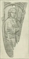 An illustration from Catalogue of the ivory carvings of the Christian era with examples of Mohammedan art and carvings in bone in the Department of British and Mediaeval Antiquities and Ethnography of the British Museum (1909)