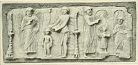 An illustration from Catalogue of the ivory carvings of the Christian era with examples of Mohammedan art and carvings in bone in the Department of British and Mediaeval Antiquities and Ethnography of the British Museum (1909)