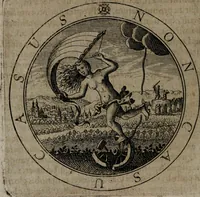 An illustration from Jacobi Bornitii emblemata ethico politica : ingenuâ atque eruditâ interpretatione nunc primùm illustrata / per M. Nicolaum Meerfeldt... (1669)