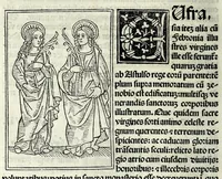 An illustration from Jacobi Gualle jureconsulti Papie sanctuarium (1505)