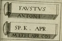 An illustration from Jac. Philippi Tomasini De tesseris hospitalitatis liber singularis : in quo jus hospitii universum, apud veteres potissimum, expenditur (1670)