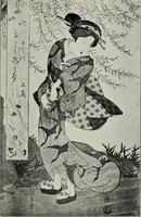 Picture 10 of 39 from Japanese illustrations; a history of the arts of wood-cutting and colour printing in Japan (1904), leaf 140