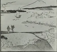 An illustration from Japanese illustrations; a history of the arts of wood-cutting and colour printing in Japan (1904)