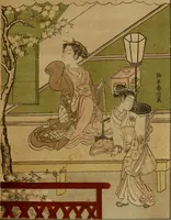 An illustration from Japanese illustrations; a history of the arts of wood-cutting and colour printing in Japan (1904)