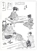 An illustration from Japanese illustration : a history of the arts of wood-cutting and colour printing in Japan (1904)