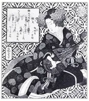 An illustration from Japanese illustration : a history of the arts of wood-cutting and colour printing in Japan (1904)