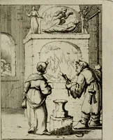 Picture 25 of 42 from Jesus en de ziel : een geestelycke spiegel voor 't gemoed : bestaande uyt veertig aangename en stichtelyke sinne-beelden : vervat in drie deelen (1696), leaf 104